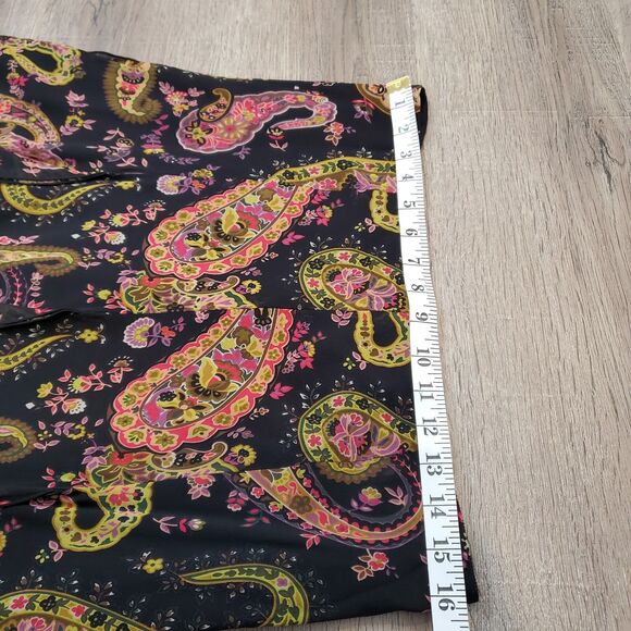 Dana Buchman Y2K Floral Silk Skirt 12 Midi Flowy Whimsigoth Fairy Grunge - Picture 6 of 10